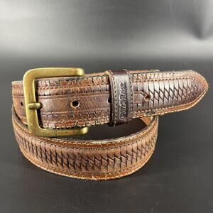 GP & Max Vintage Mens Belt Handmade Italian Leather Jeans Belt Brown Size 40